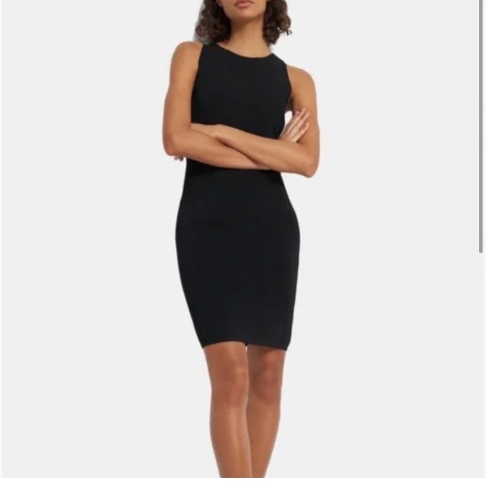 Theory Bodycon Midi Black Dress Sz.S